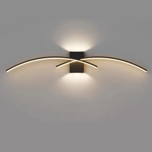 Modern Minimalist LED Wall Lamp for Home Decor 100cm Long Lines Iron Body for Living Room Bedroom Bedside Indoor Application